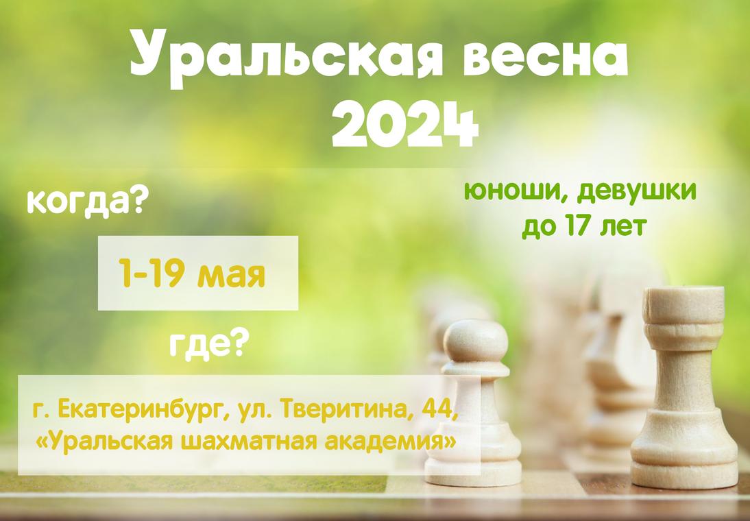 Списки участников на Районные соревнования по шахматам «Уральская весна  2024» юноши, девушки до 17 лет шахматы, быстрые шахматы