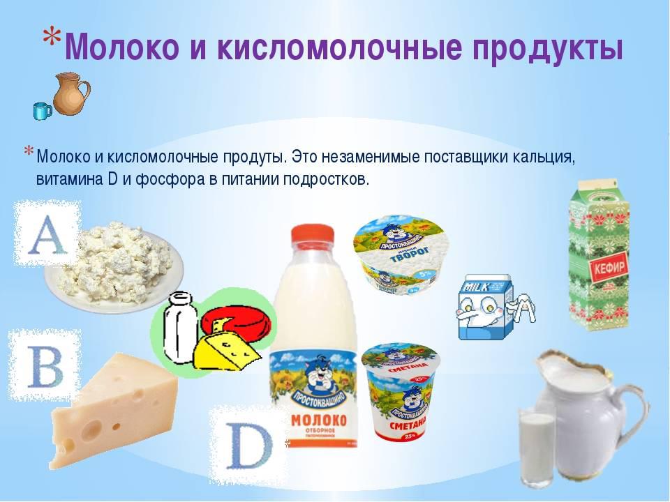 Схема кисломолочные продукты