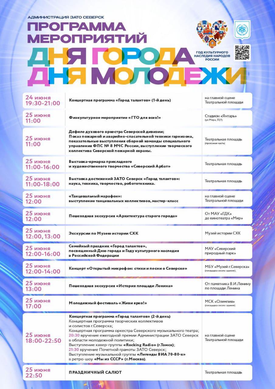 План мероприятий ко дню города